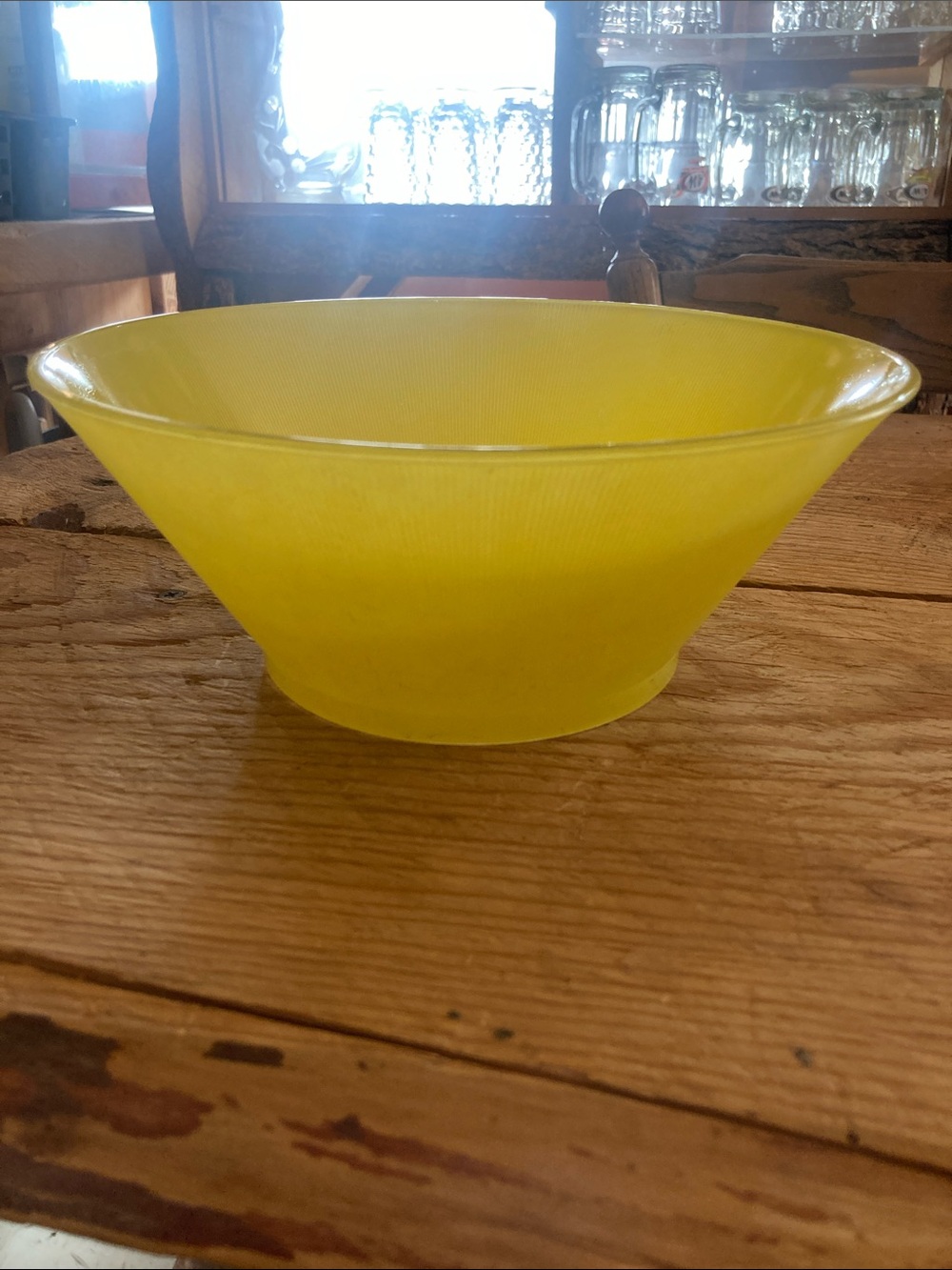 Yellow Glass Serving Bowl - Home Kitchen